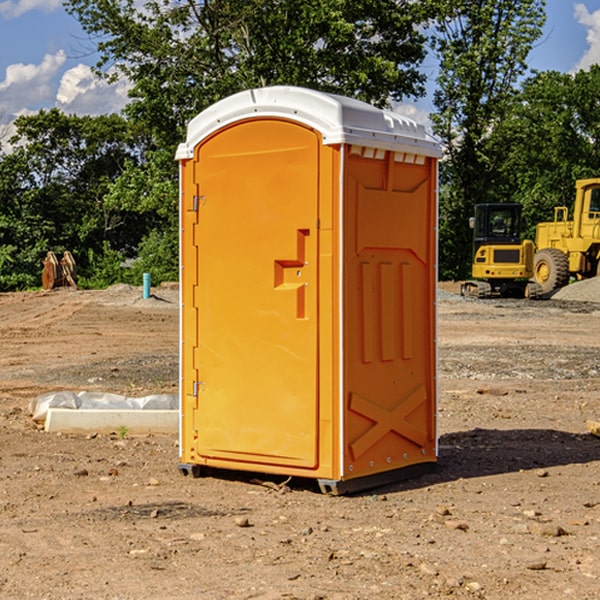 how often are the porta potties cleaned and serviced during a rental period in Livingston